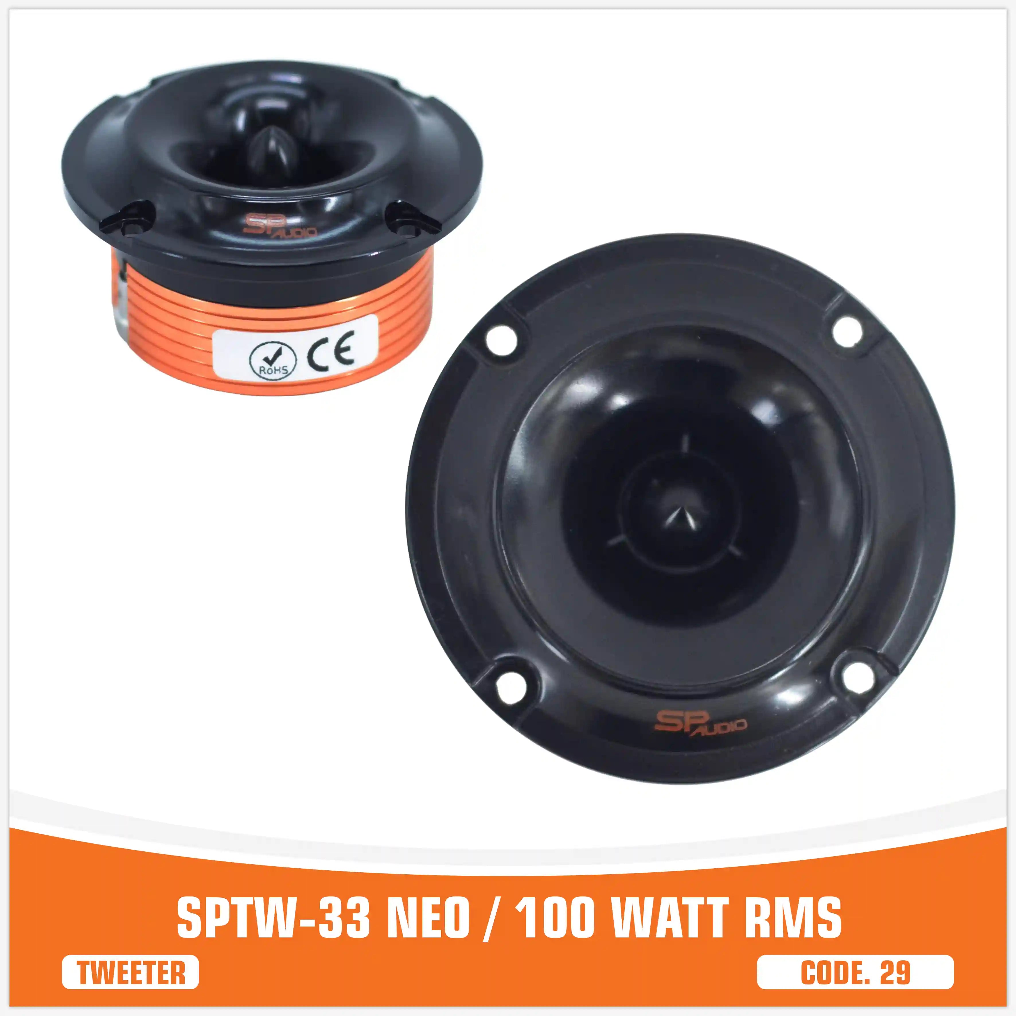 SP TW 33 NEO BULLET TWEETER NEO MAGNET 100W RMS (UNIT PRICE)