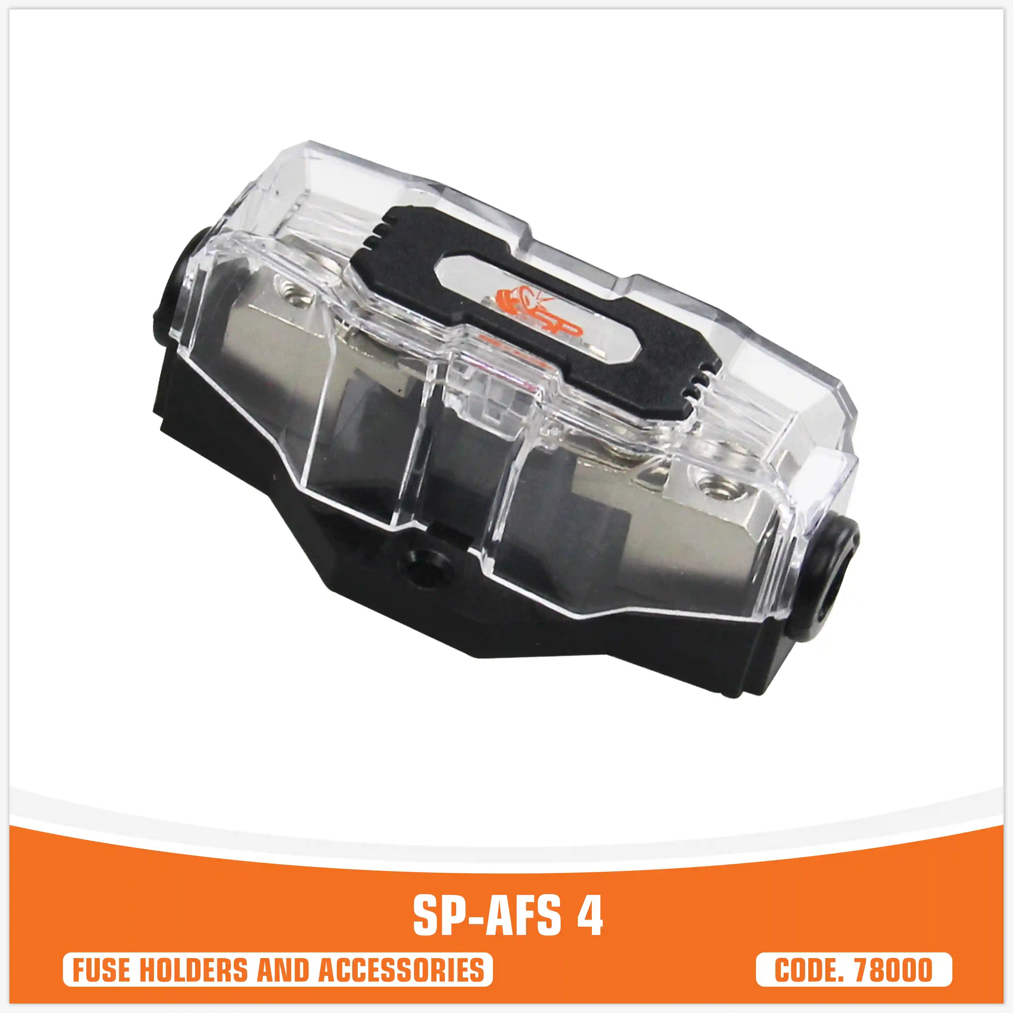 SP AFS4 FUSEHOLDER MINI ANL 1x4GA/8GA IN + 1x4/8 GA OUT