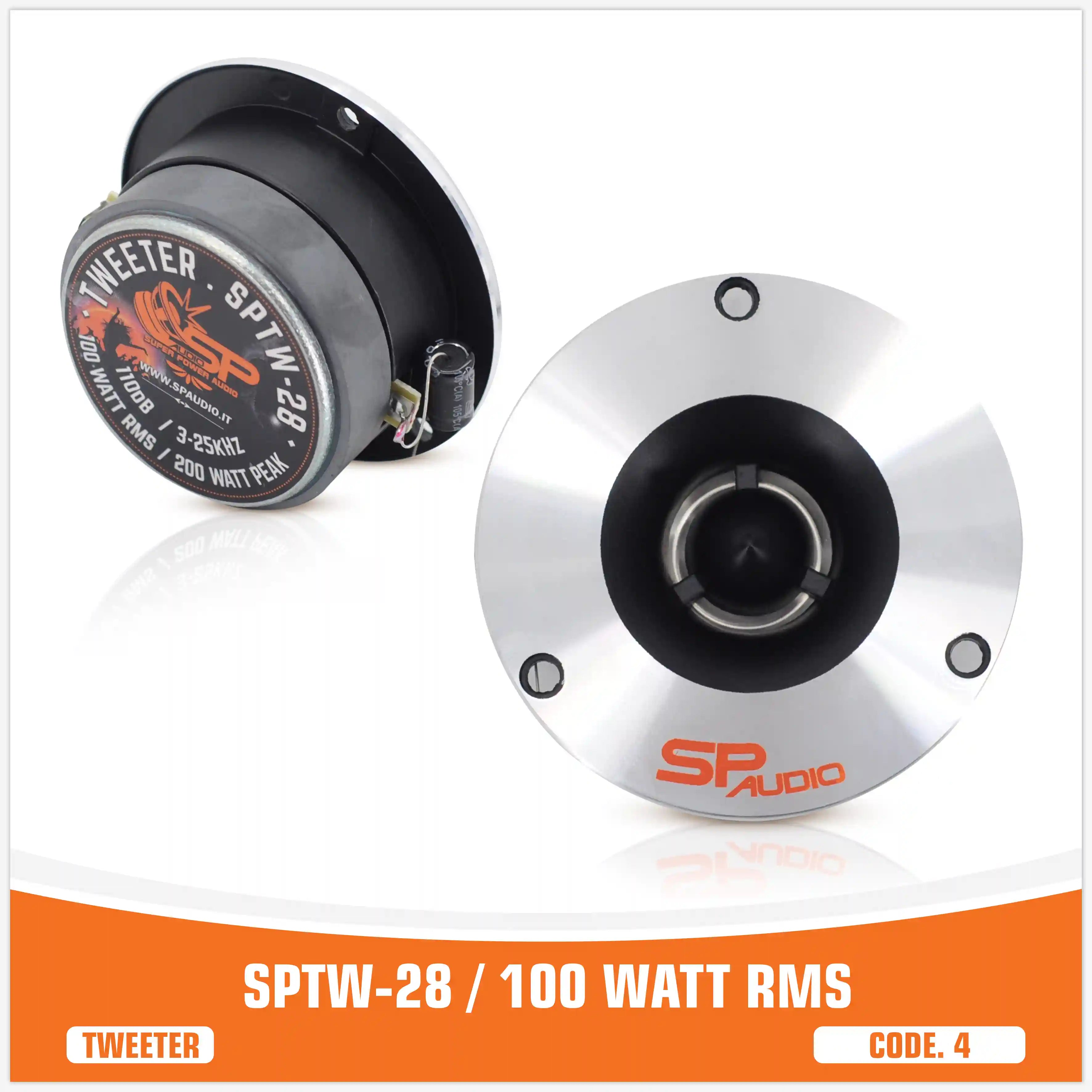 SP TW 28 BULLET TWEETER 100W RMS (PAIR PRICE)