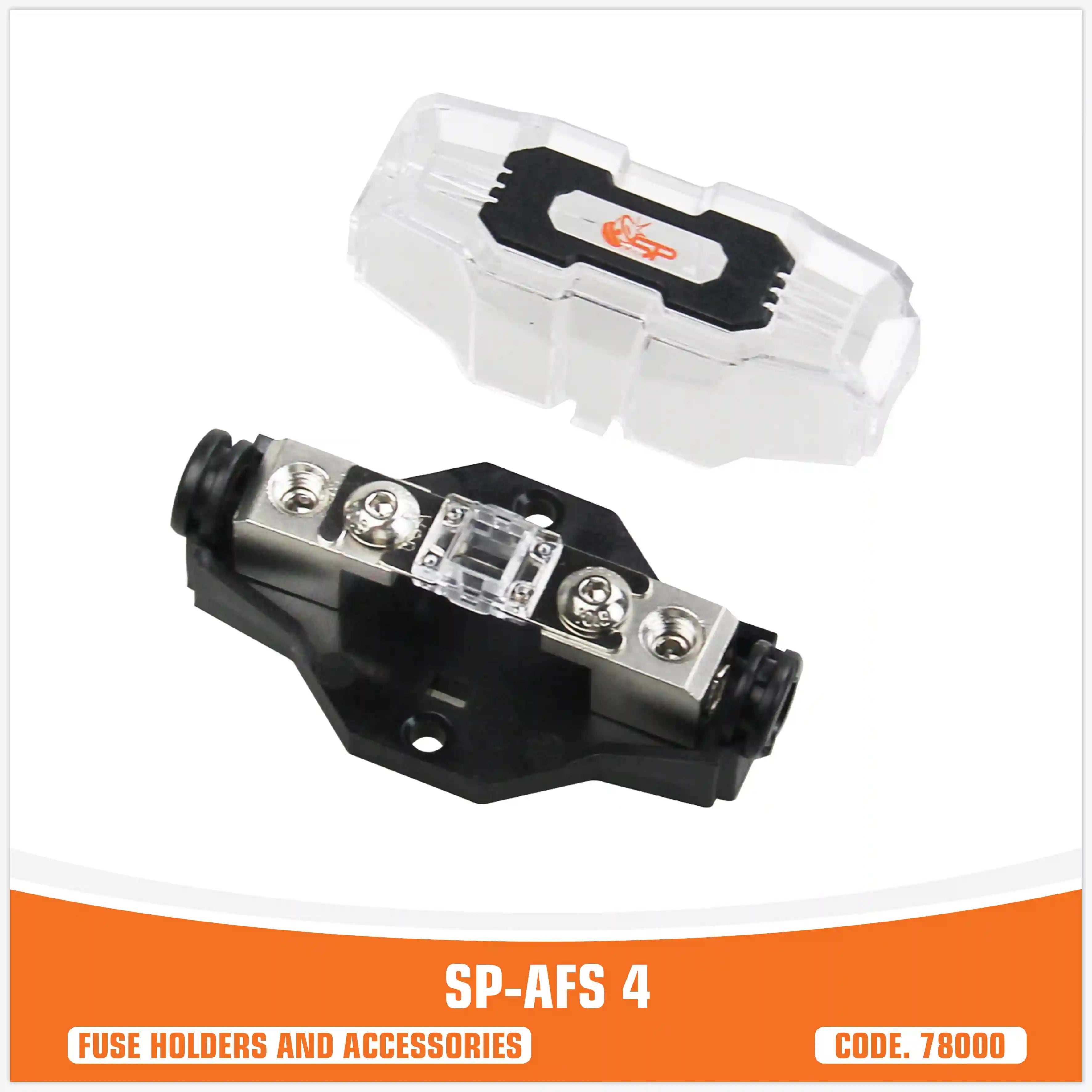 SP AFS4 FUSEHOLDER MINI ANL 1x4GA/8GA IN + 1x4/8 GA OUT