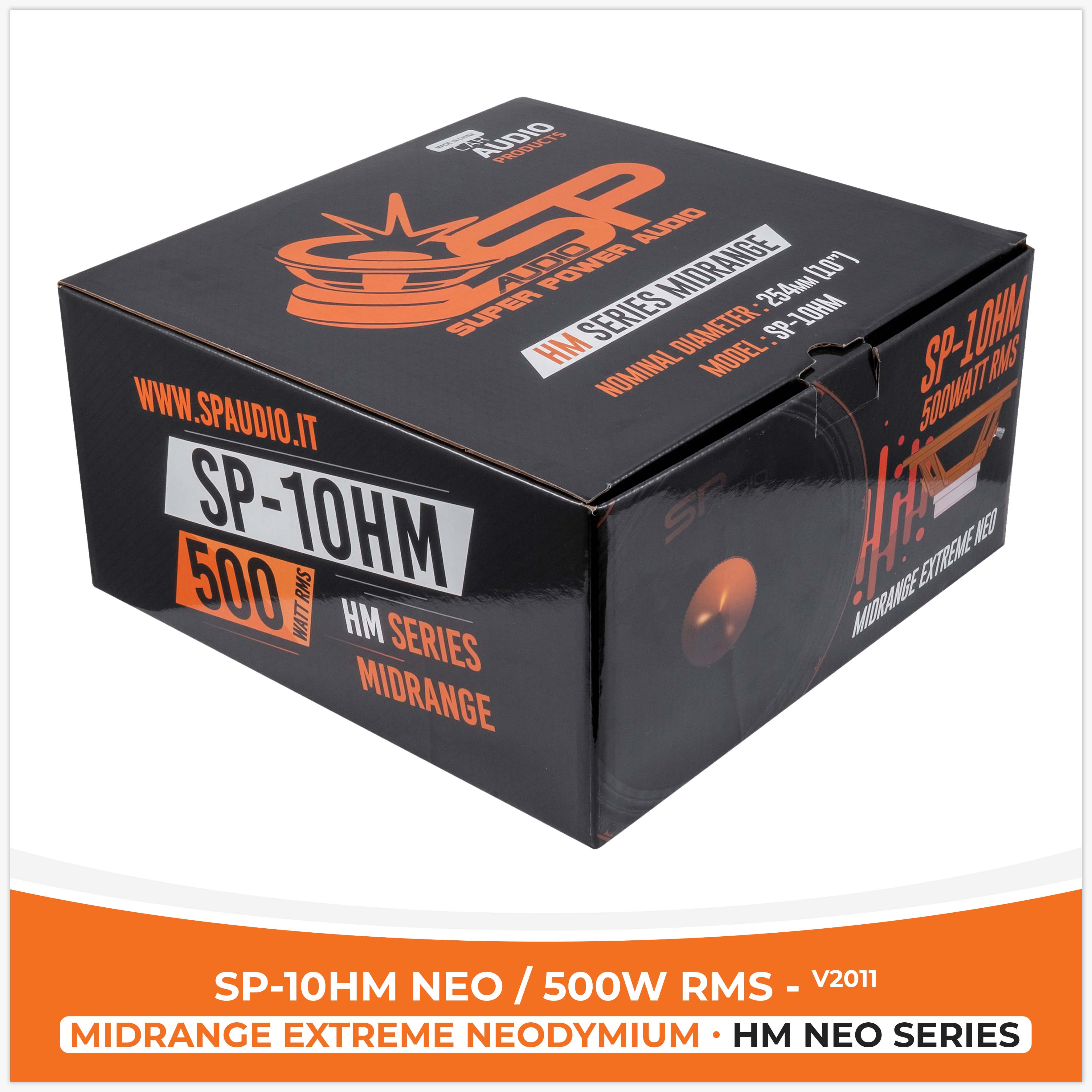 SP 10HM NEO MIDRANGE EXTREME 10"/25CM NEO MAGNET 500W RMS, V2011 (UNIT PRICE)