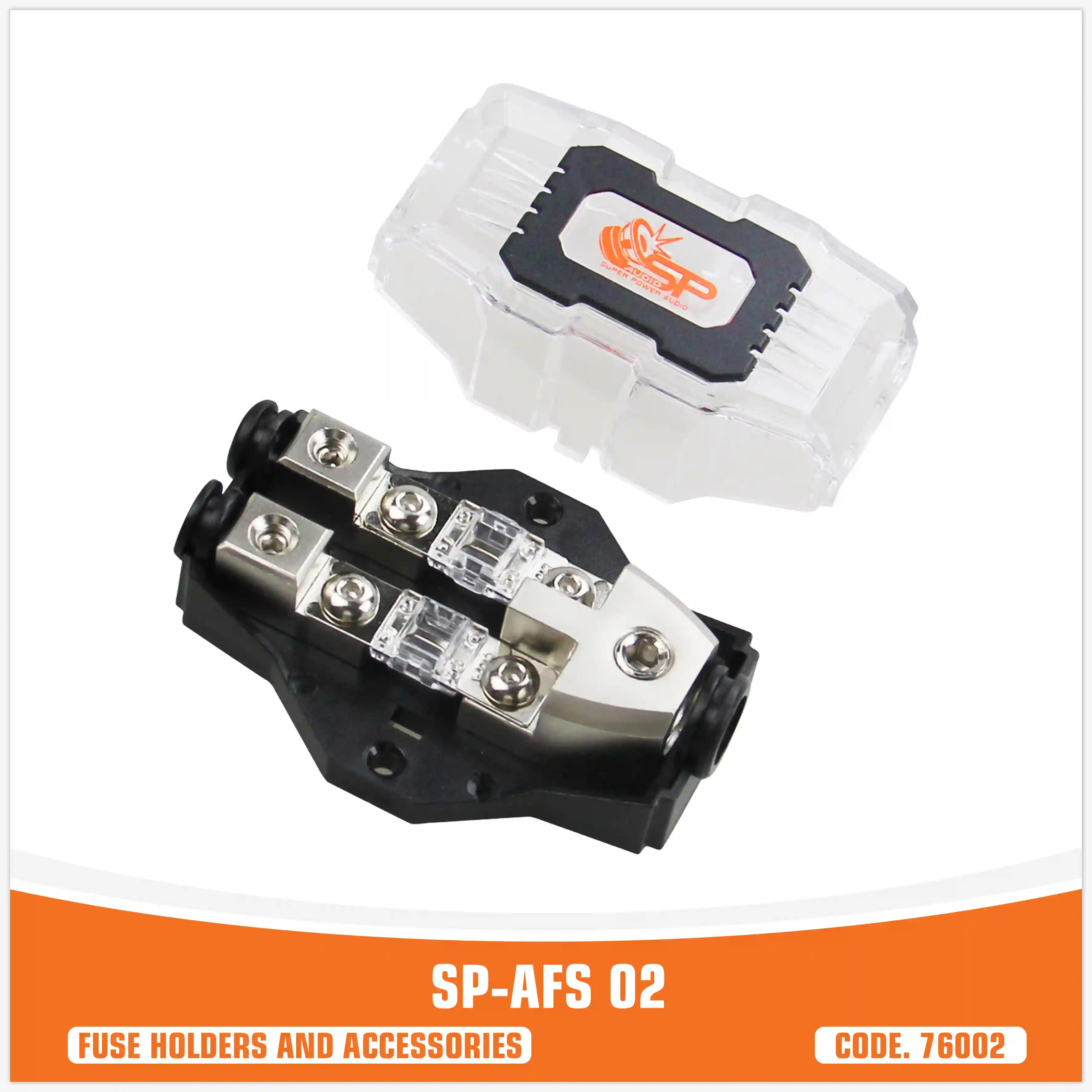 SP AFS 02  FUSEHOLDER MINI ANL 1x0Ga IN + 2x4 GA  OUT