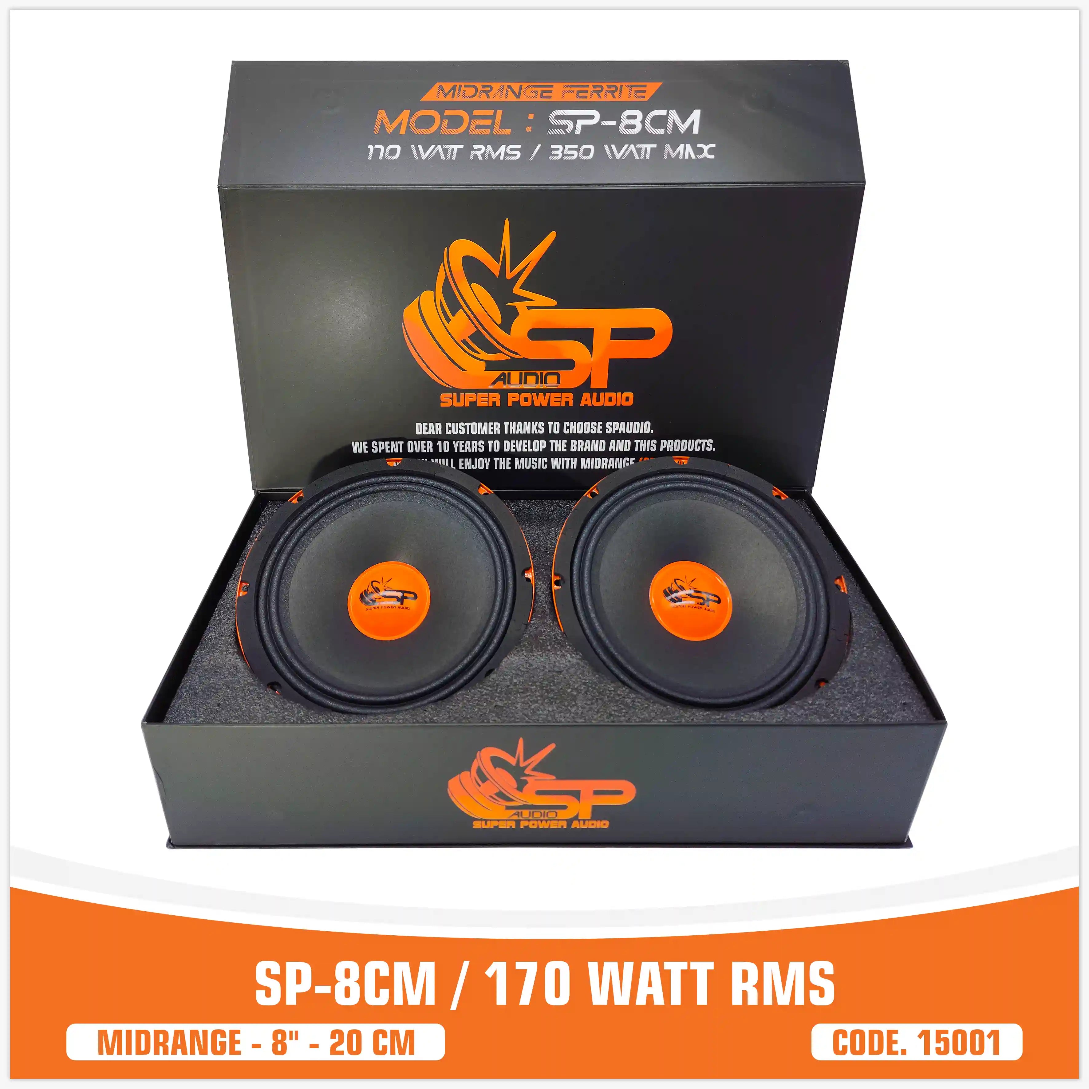 SP 8CM MIDRANGE BEST SELLER 8"/20CM 150W RMS (PAIR PRICE)