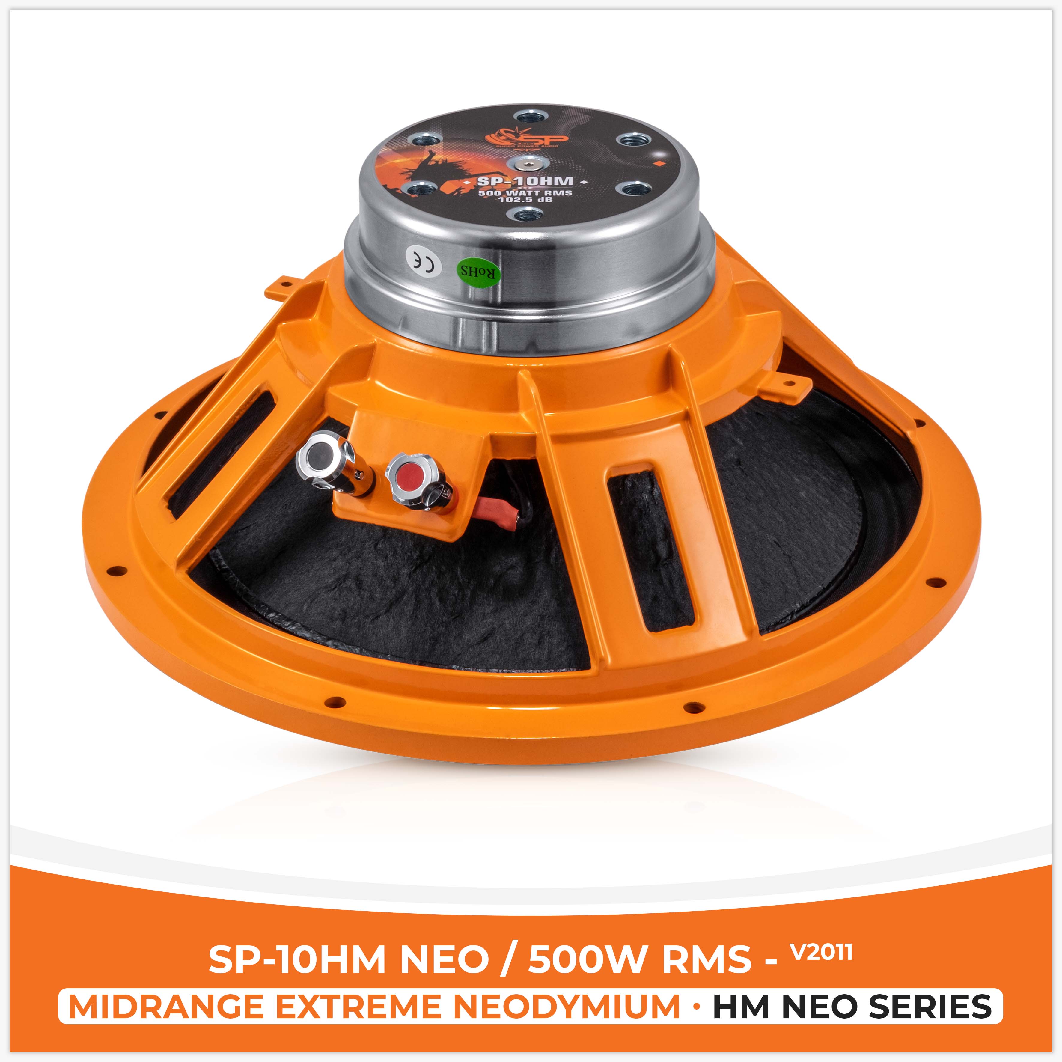 SP 10HM NEO MIDRANGE EXTREME 10"/25CM NEO MAGNET 500W RMS,  V2011 (UNIT PRICE)